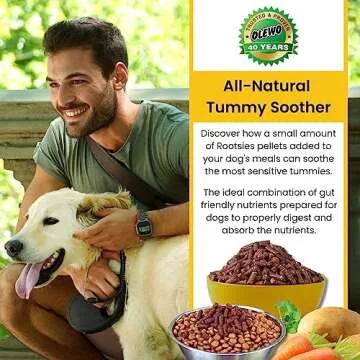 Olewo Rootsies Food Topper – Sensitive Stomach Dog Food, Fiber for Dog Stool Hardener, Dog Food Toppers for Picky Eaters, Probiotics for Dogs Digestive and Dog Gut Health, 2.2 lbs