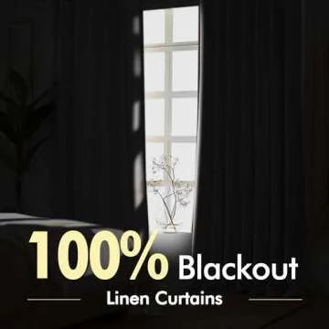 MIULEE Olive Green Pinch Pleated 100% Blackout Linen Curtains 90 Inch Length 2 Panels Set, Dark Green Pleat Curtains with Pin Hooks, Black Out Room Darkening Drapes for Bedroom Living Room Window