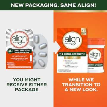 Align Probiotic Extra Strength, Probiotics for Women and Men, #1 Doctor Recommended Brand‡, 5X Mor...
