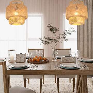 PEMAR 5.9” Cube Mother of Pearl Tissue Box Cover, Decorative Napkin Dispenser Organizer, Rustic Farmhouse Vintage Decor for Table, Kitchen, Bathroom Vanity Countertop, Office (White Sand)