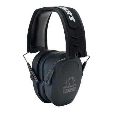 Walker's Razor Slim Earmuff - Low-Profile Black Design