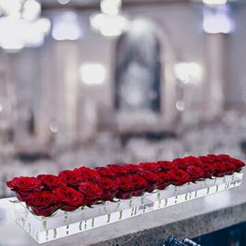 LOYWREE Acrylic Floral Centerpieces - Elegant Vases for All Occasions