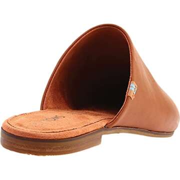 TOMS Jutti Mule Flats Hazel Leather 10014168 Women's Size 10