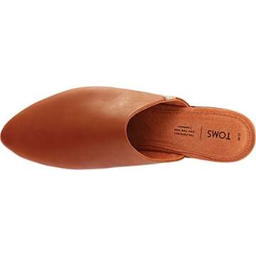 TOMS Jutti Mule Flats Hazel Leather 10014168 Women's Size 10
