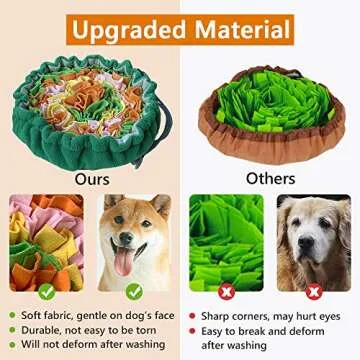 Snuffle Mat for Dogs, Interactive Foraging Puzzle Blanket, Nosework Feeding Bowl Sniffing Pad for Ca...