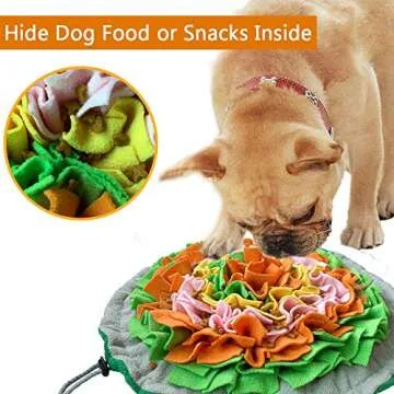 Snuffle Mat for Dogs, Interactive Foraging Puzzle Blanket, Nosework Feeding Bowl Sniffing Pad for Cats Puppies Small Medium Pets