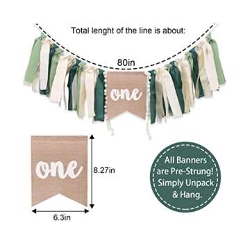 Wild One Highchair Banner, Jungle Highchair Banner, Safari Birthday，high Chair Banner First Birthd...