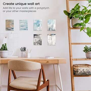 ARTEZA Canvas Boards for Painting, 5 x 7 Inches, Pack of 14, Blank White Small Canvas Panels for Acrylic, Oil and Gouache Painting