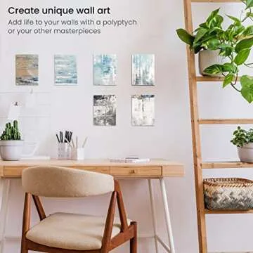 ARTEZA Canvas Boards for Painting, 5 x 7 Inches, Pack of 14, Blank White Small Canvas Panels for Acrylic, Oil and Gouache Painting