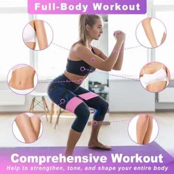 Honmein Resistance Bands for Working Out, 3 Levels Exercise Bands Workout Bands Set for Women Men, Hip Legs Booty Bands for Home Fitness, Gym, Yoga, Pilates (Assorted)