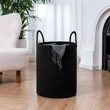 Goodpick Laundry Basket - Large Woven Rope Storage Hamper for Home Organization