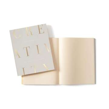 FRINGE STUDIO Paperback Cover, Creative Notebook, Dots, Grids, Lined & Blank, Metallic Gold Foil Stamping, 7.5 x 9.5 Inches, 256 Pages, Creativity Notebook (863001)