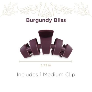 TELETIES Classic Medium Hair Clip - Strong Grip & Comfort