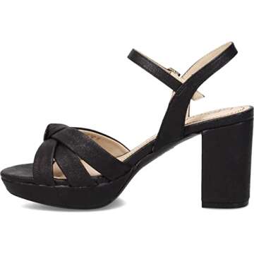 LifeStride Womens Lucky Heeled Sandal Black 7 M