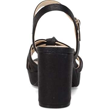 LifeStride Womens Lucky Heeled Sandal Black 7 M