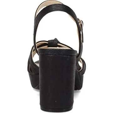 LifeStride Womens Lucky Heeled Sandal Black 7 M