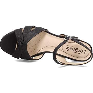 LifeStride Womens Lucky Heeled Sandal Black 7 M