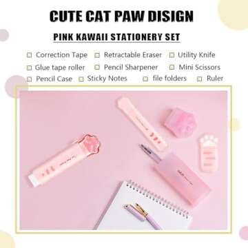 PANDENNER Cute School Supplies for Kids - Kawaii Stationery Set
