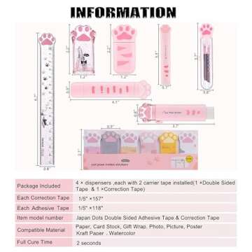 PANDENNER Cute School Supplies Set for Kids and Teens