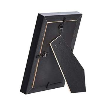 Amazon Basics Rectangular Photo Picture Frame, 8" x 10", Pack of 5, 11.22 x 9.21 inches, Black