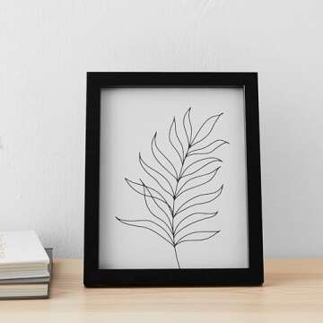 Amazon Basics Rectangular Photo Picture Frame, 8" x 10", Pack of 5, 11.22 x 9.21 inches, Black