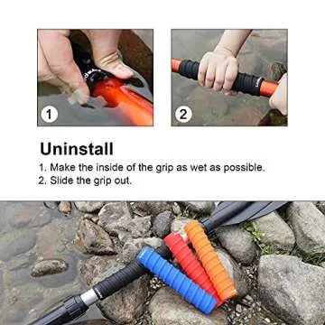 Ayaport Kayak Paddle Grips Non-Slip Silicone Wraps