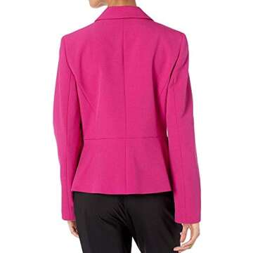 Kasper Women's Berry Crepe Jacket with Peak Lapel