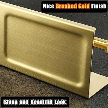 Alise Double Toilet Paper Holder,Bathroom Tissue Holder with Shelf,SUS304 Stainless Steel Toilet Paper Roll Holder Storage Dispenser,Self Adhesive or Wall Mount Drilling Paper Rack,Brushed Golden