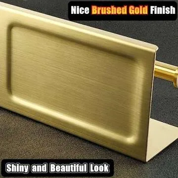 Alise Double Toilet Paper Holder,Bathroom Tissue Holder with Shelf,SUS304 Stainless Steel Toilet Paper Roll Holder Storage Dispenser,Self Adhesive or Wall Mount Drilling Paper Rack,Brushed Golden