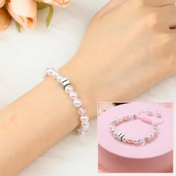 1st Birthday Adjustable Pearl Bracelet Gift