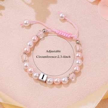 1st Birthday Adjustable Pearl Bracelet Gift