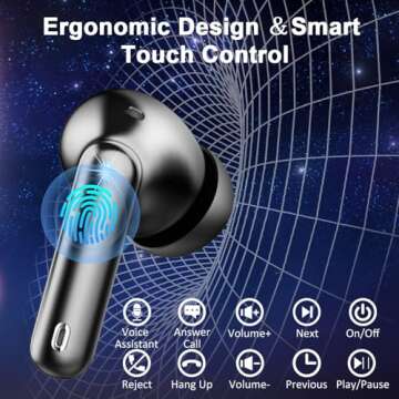 Bluetooth 5.4 Wireless Earbuds with 40H Playtime