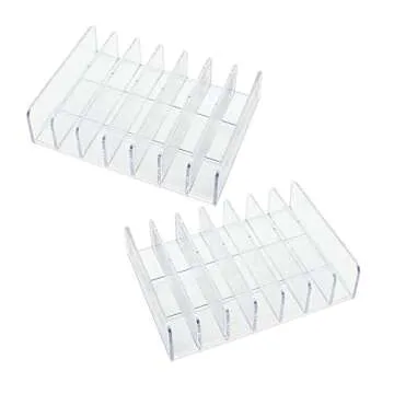 Halyuhn Acrylic Organizer 2 Pack - 7 Slot Storage Solution