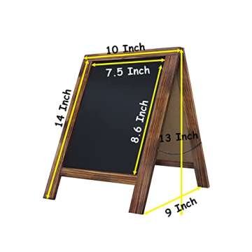 Versatile Rustic Double-Sided Chalkboard with Markers