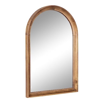 Kate and Laurel Hatherleigh Modern Transitional Arched Wooden Wall Mirror - Chic New Home Decor