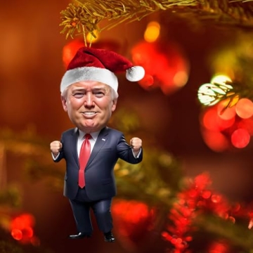 Trump Christmas Ornaments - Dancing 2D Car Hanging Decor