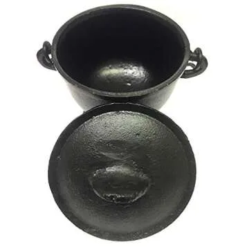 Cast Iron Cauldron with Handle & Lid for Rituals