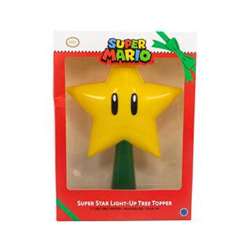 Tree Topper Mario Super Star Gen 2 Plug in Light Up Christmas