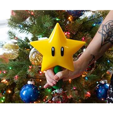 Tree Topper Mario Super Star Gen 2 Plug in Light Up Christmas