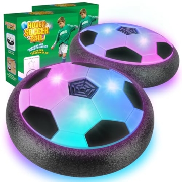 2 Pack Hover Soccer Ball with Foam Bumper and LED Lights