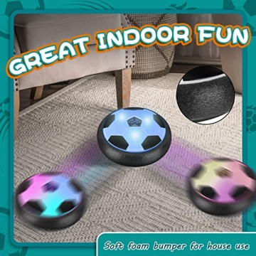 2 Pack Hover Soccer Ball with Foam Bumper and LED Lights