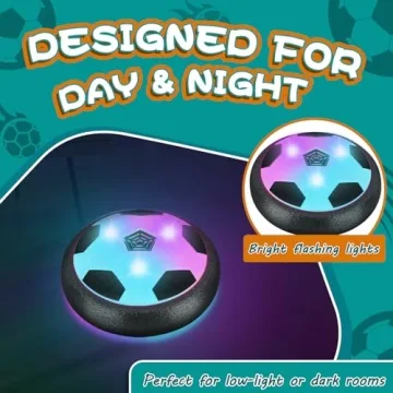 2 Pack Hover Soccer Ball with Foam Bumper and LED Lights