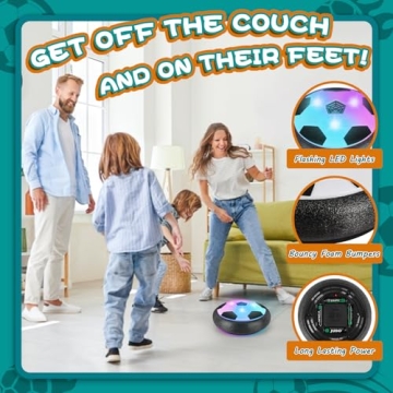 2 Pack Hover Soccer Ball with Foam Bumper and LED Lights