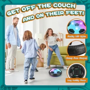 2 Pack Hover Soccer Ball with Foam Bumper and LED Lights