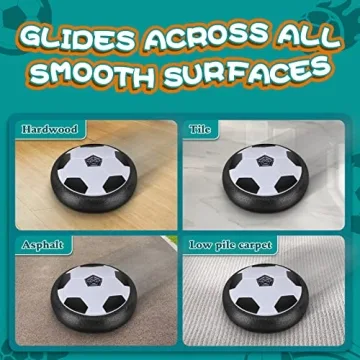 2 Pack Hover Soccer Ball with Foam Bumper and LED Lights