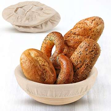 Tatuo 6-Piece Bread Banneton Cloth Liner Set for Baking