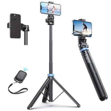 Kaiess 62" Tripod for iPhone - Selfie Stick Tripod with Remote for Travelers
