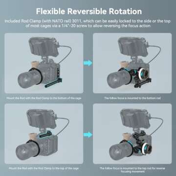 SmallRig Mini Follow Focus - Precision Control for Filmmakers