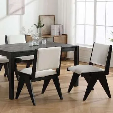 Elegant VESCASA Velvet Dining Chairs with Elegant Wood Legs