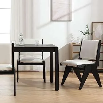 Elegant VESCASA Velvet Dining Chairs with Elegant Wood Legs